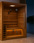 Hanko 2-3 Person Traditional Sauna - Canadian Red Cedar Interior