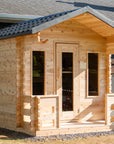 Dundalk LeisureCraft Canadian Timber Georgian Cabin Sauna with Porch