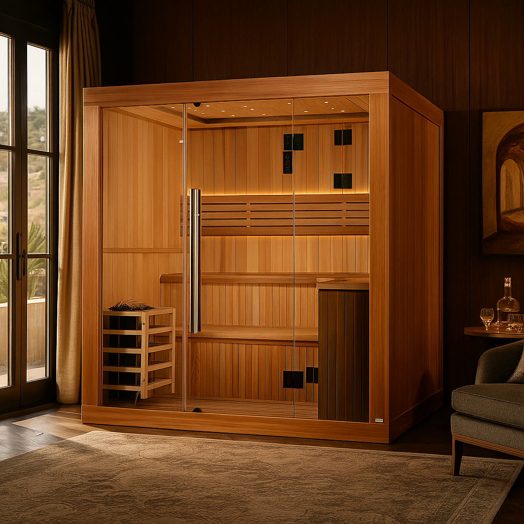 2025 Osla Edition 6 Person Traditional Sauna - Canadian Red Cedar Interior and Pacific Premium Clear Cedar Exterior