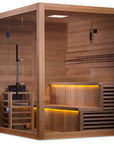 Kuusamo 6 Person Traditional Sauna - Canadian Red Cedar Interior