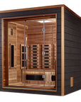 Visby 3 Person Outdoor-Indoor PureTech Hybrid Full Spectrum Sauna – Canadian Red Cedar Interior