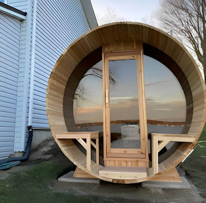 Dundalk LeisureCraft Clear Cedar Barrel Saunas