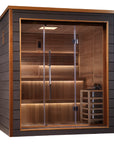 Golden Designs Bergen 6 Person Outdoor-Indoor Traditional Sauna - Canadian Red Cedar Interior