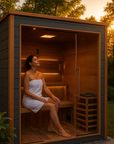 Golden Designs Bergen 6 Person Outdoor-Indoor Traditional Sauna - Canadian Red Cedar Interior