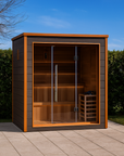 Golden Designs Bergen 6 Person Outdoor-Indoor Traditional Sauna - Canadian Red Cedar Interior