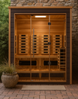 Visby 3 Person Outdoor-Indoor PureTech Hybrid Full Spectrum Sauna – Canadian Red Cedar Interior