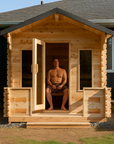 Dundalk LeisureCraft Canadian Timber Georgian Cabin Sauna with Porch