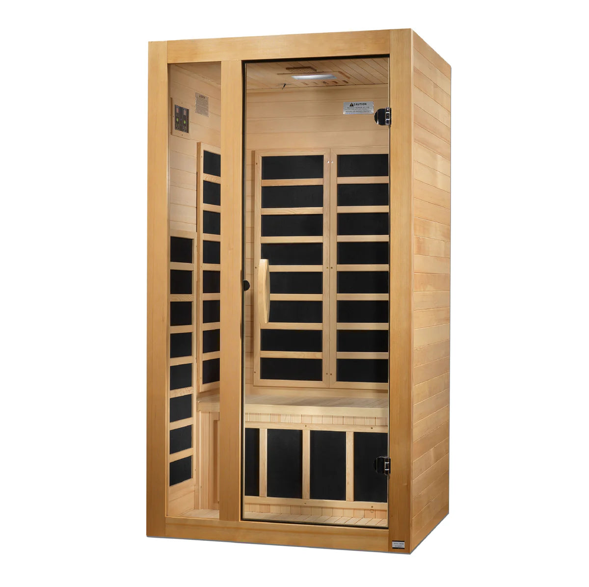 Dynamic Gracia 1-2 Person Low EMF - FAR Infrared Sauna - Natural Hemlock