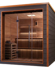 Golden Designs Bergen 6 Person Outdoor-Indoor Traditional Sauna - Canadian Red Cedar Interior