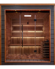 Golden Designs Bergen 6 Person Outdoor-Indoor Traditional Sauna - Canadian Red Cedar Interior