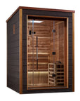 Golden Designs Narvik 2 Person Outdoor-Indoor Traditional Sauna - Canadian Red Cedar Interior