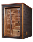 Golden Designs Narvik 2 Person Outdoor-Indoor Traditional Sauna - Canadian Red Cedar Interior