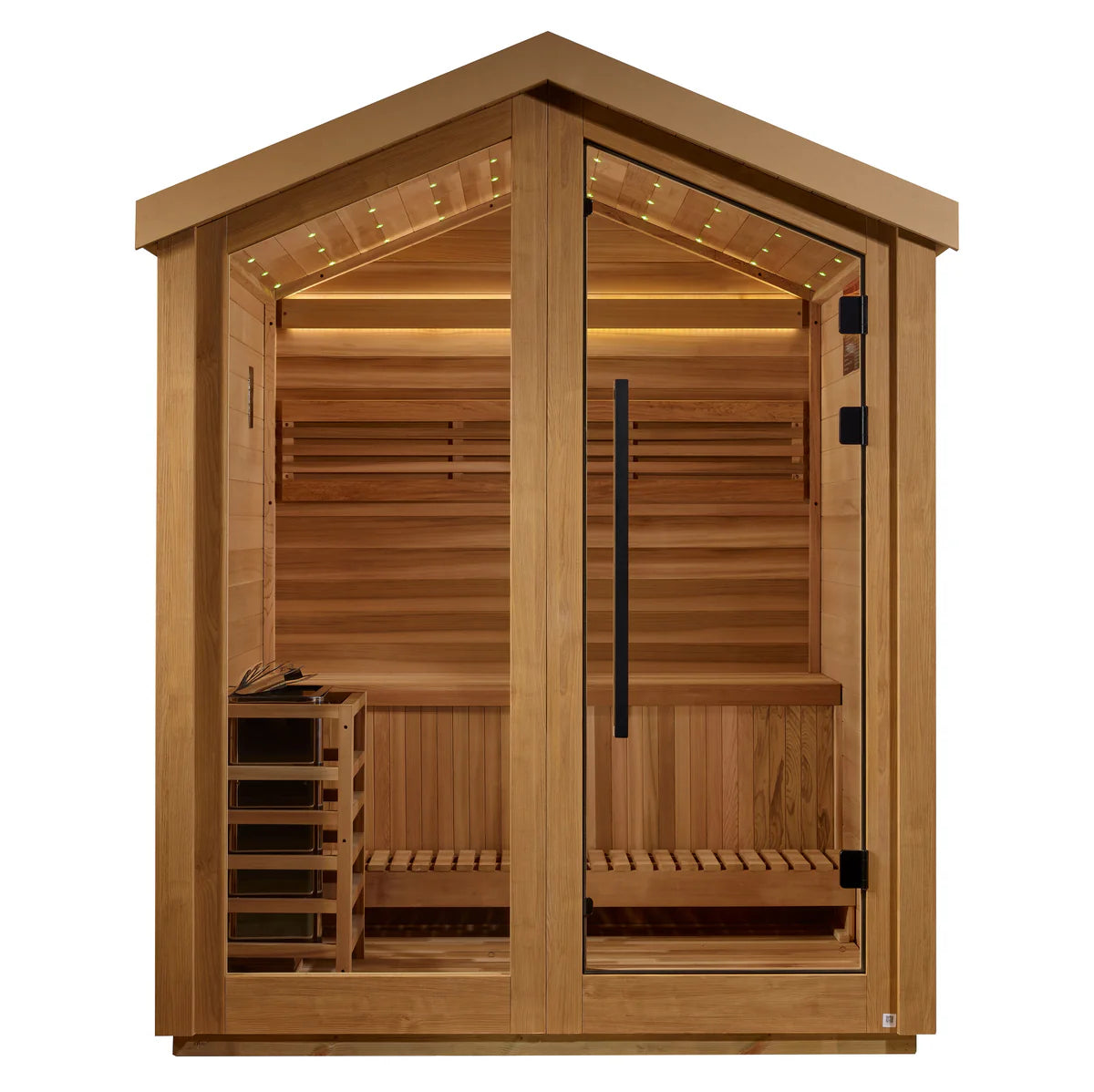 Savonlinna 3 Person Outdoor Traditional Sauna - Canadian Red Cedar Interior