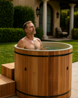 Dynamic Cold Therapy Cedar Barrel Spa – Plastic Tub