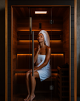 Golden Designs Narvik 2 Person Outdoor-Indoor Traditional Sauna - Canadian Red Cedar Interior