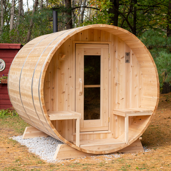 Dundalk LeisureCraft Canadian Timber Serenity Barrel Sauna