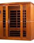 Dynamic Bergamo 4 Person Low EMF - Far Infrared Sauna - Natural Hemlock