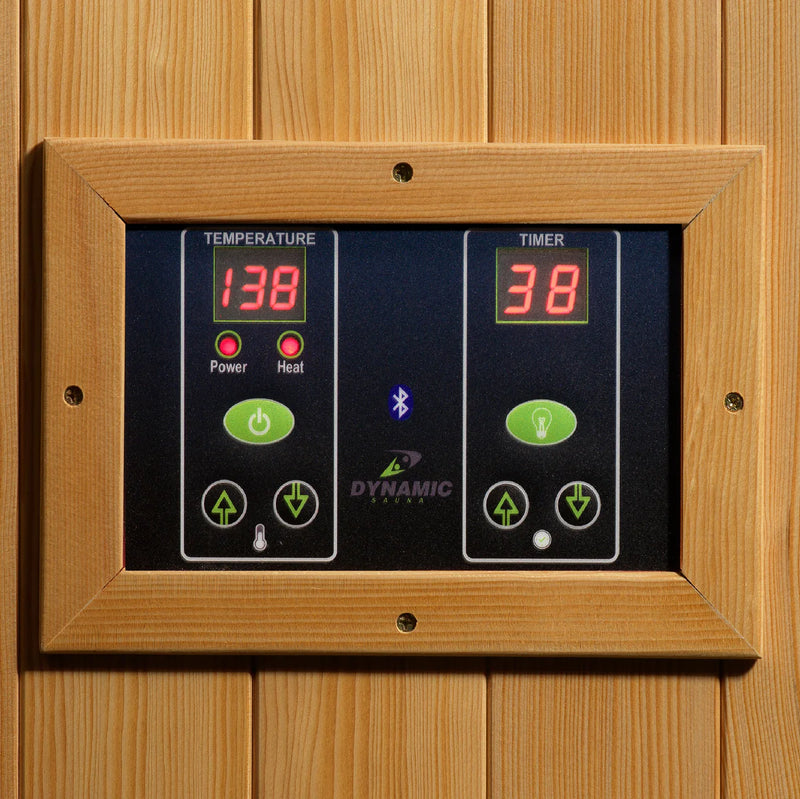 Dynamic Gracia 1-2 Person Low EMF - FAR Infrared Sauna - Natural Hemlock