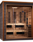 Karlstad 6 Person Outdoor-Indoor PureTech Hybrid Full Spectrum Sauna – Canadian Red Cedar Interior