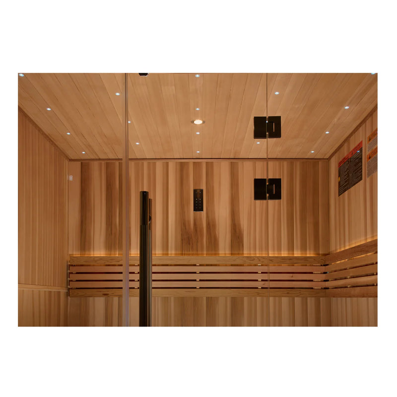 2025  "Copenhagen Edition" 3 Person Traditional Sauna Canadian Red Cedar Interior and Pacific Premium Clear Cedar Exterior