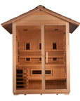 Golden Designs Carinthia 3 Person Hybrid PureTech™ Full Spectrum IR Outdoor Sauna - Canadian Hemlock