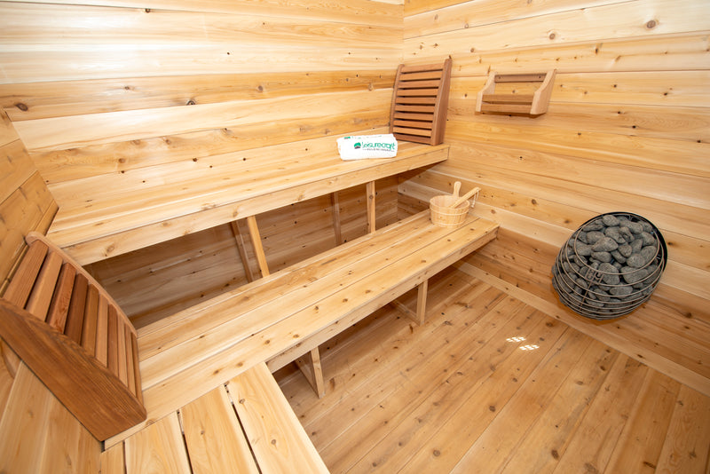 Dundalk LeisureCraft Canadian Timber Georgian Cabin Sauna with Porch
