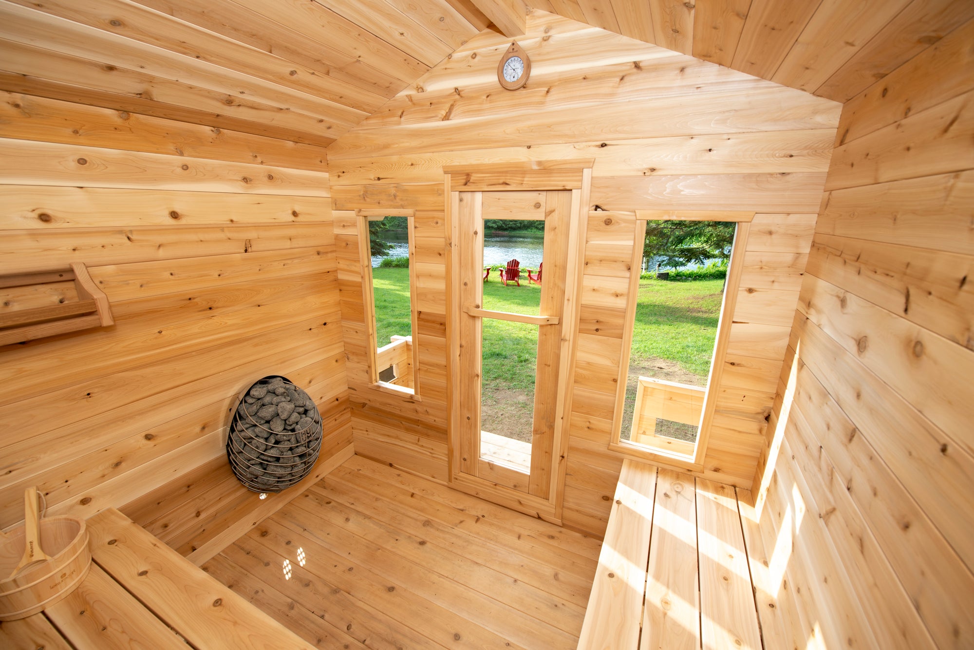 Georgian Cabin Sauna with Porch