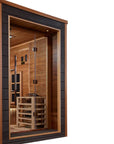 Karlstad 6 Person Outdoor-Indoor PureTech Hybrid Full Spectrum Sauna – Canadian Red Cedar Interior