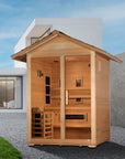 Golden Designs Carinthia 3 Person Hybrid PureTech™ Full Spectrum IR Outdoor Sauna - Canadian Hemlock