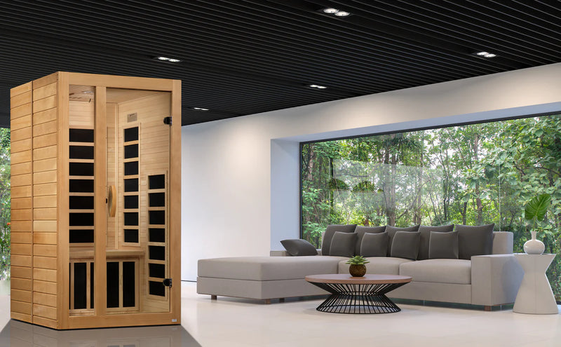 Dynamic Gracia 1-2 Person Low EMF - FAR Infrared Sauna - Natural Hemlock