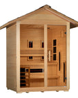 Golden Designs Carinthia 3 Person Hybrid PureTech™ Full Spectrum IR Outdoor Sauna - Canadian Hemlock