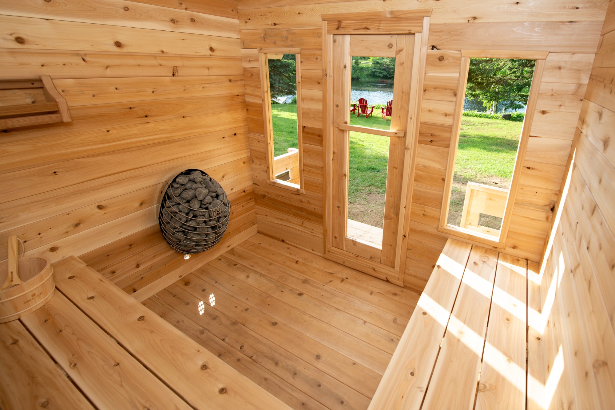 Georgian Cabin Sauna with Porch