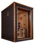 Nora 2 Person Outdoor-Indoor PureTech Hybrid Full Spectrum Sauna – Canadian Red Cedar Interior