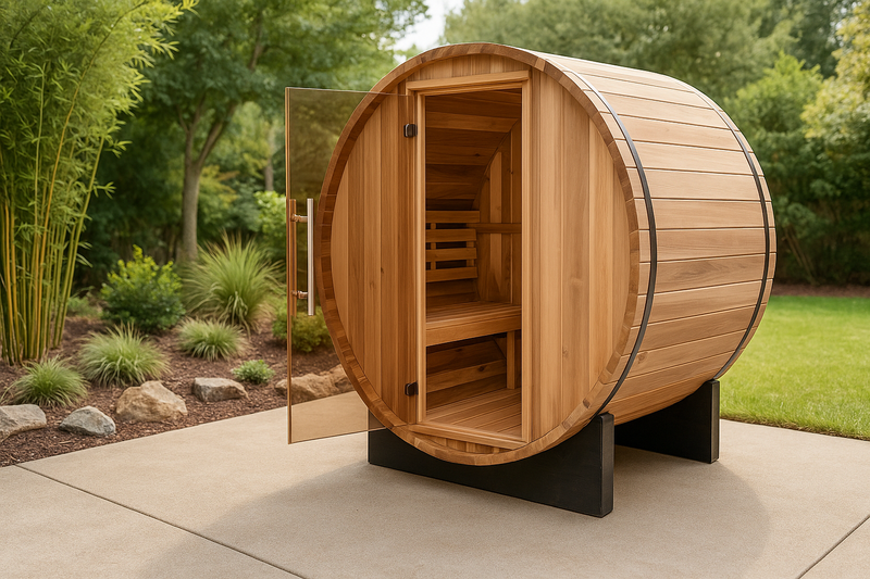 Moritz 2 Person Barrel Traditional Steam Sauna – Pacific Cedar
