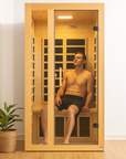 Dynamic Gracia 1-2 Person Low EMF - FAR Infrared Sauna - Natural Hemlock