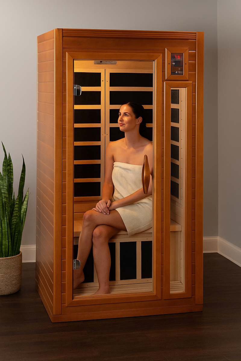Dynamic Barcelona Elite Ultra Low EMF - Far Infrared Sauna - Natural Hemlock