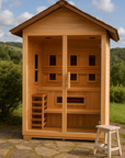 Golden Designs Carinthia 3 Person Hybrid PureTech™ Full Spectrum IR Outdoor Sauna - Canadian Hemlock
