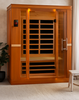 Dynamic Bergamo 4 Person Low EMF - Far Infrared Sauna - Natural Hemlock