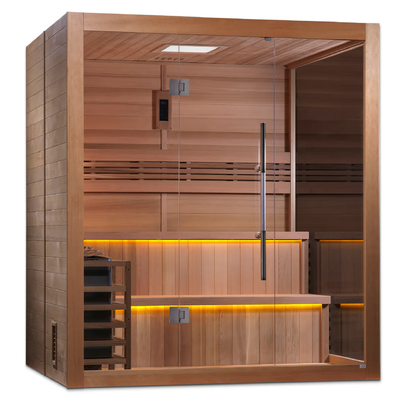 Kuusamo 6 Person Traditional Sauna - Canadian Red Cedar Interior