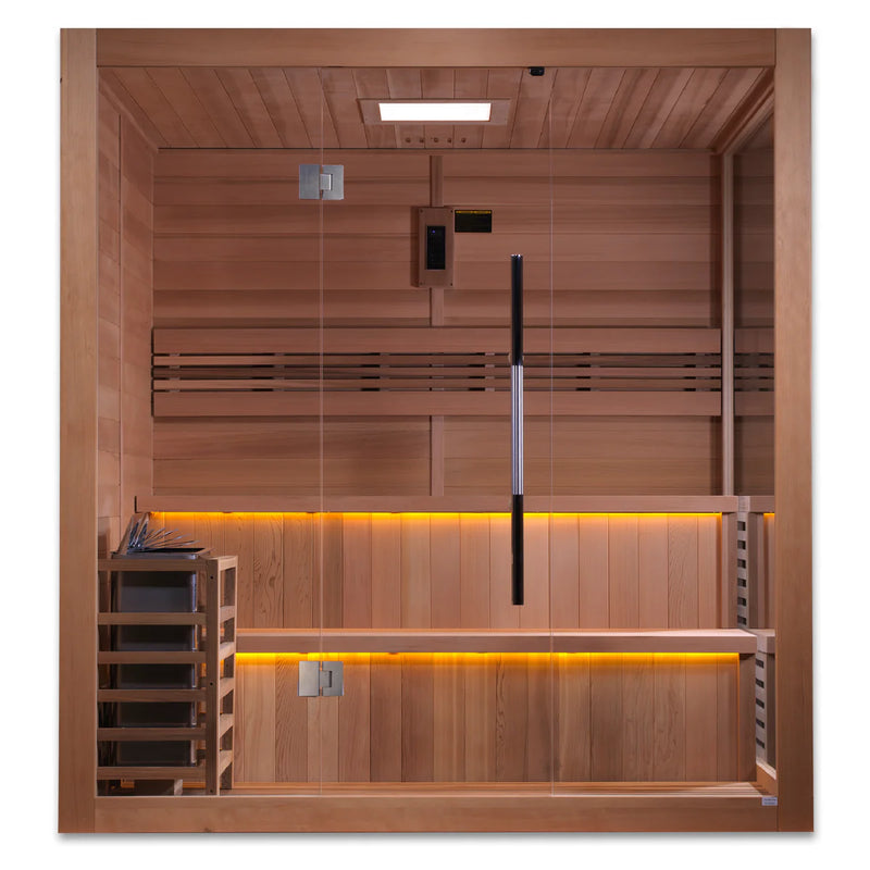 Kuusamo 6 Person Traditional Sauna - Canadian Red Cedar Interior