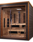 Karlstad 6 Person Outdoor-Indoor PureTech Hybrid Full Spectrum Sauna – Canadian Red Cedar Interior