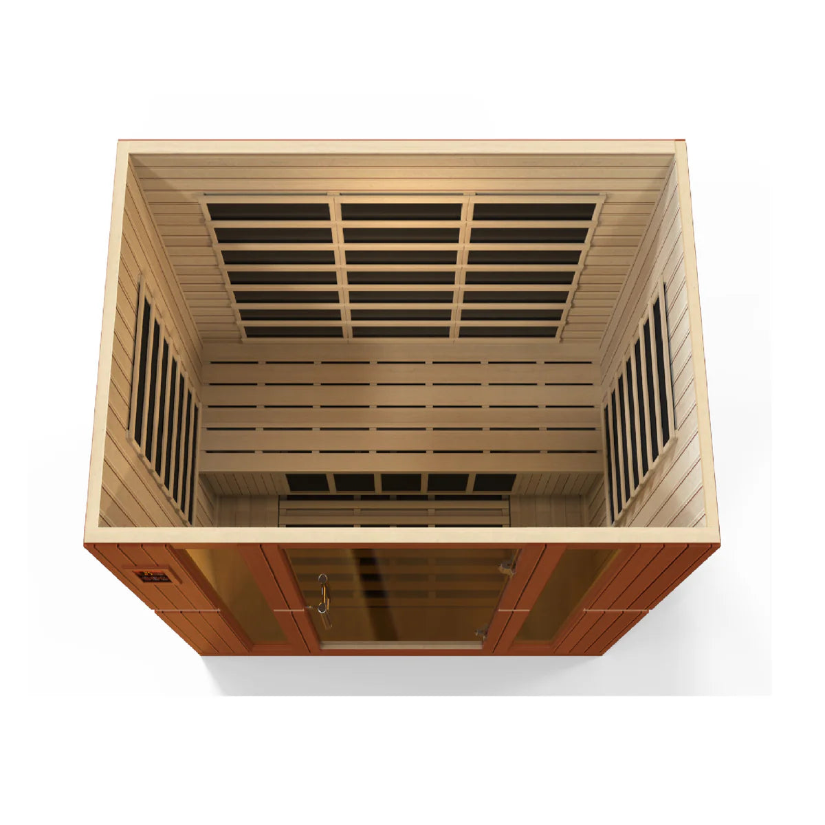 Dynamic Bergamo 4 Person Low EMF - Far Infrared Sauna - Natural Hemlock