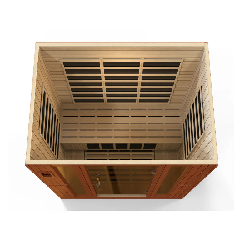 Dynamic Bergamo 4 Person Low EMF - Far Infrared Sauna - Natural Hemlock