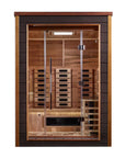 Nora 2 Person Outdoor-Indoor PureTech Hybrid Full Spectrum Sauna – Canadian Red Cedar Interior