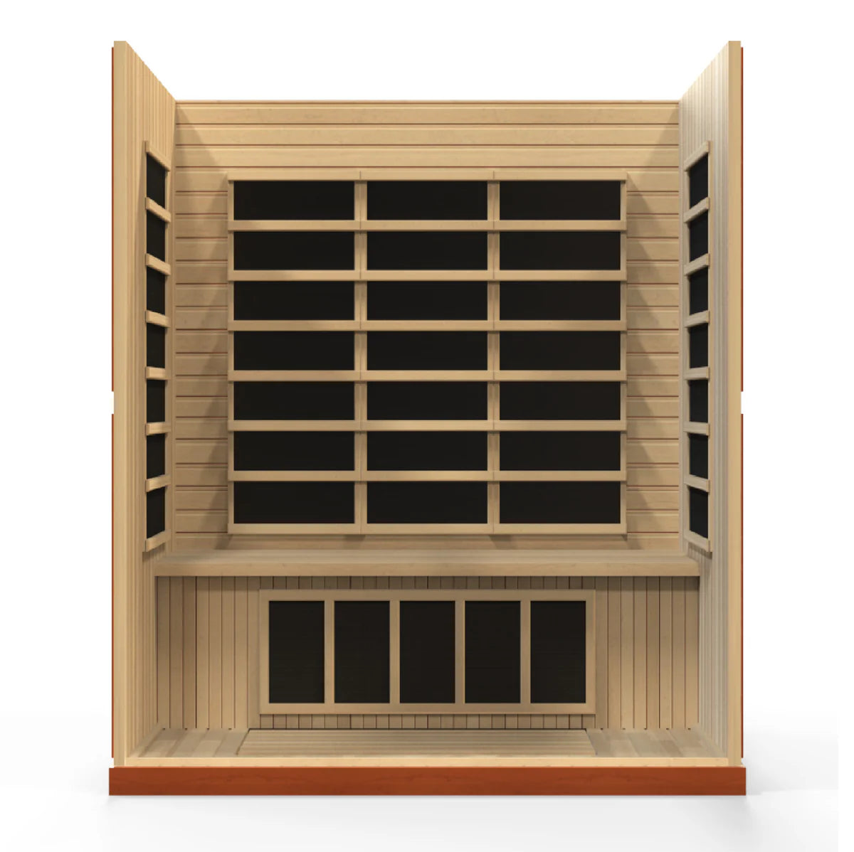 Dynamic Bergamo 4 Person Low EMF - Far Infrared Sauna - Natural Hemlock