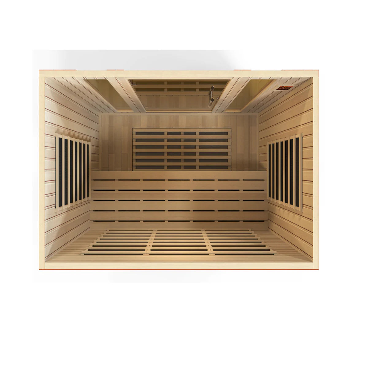 Dynamic Bergamo 4 Person Low EMF - Far Infrared Sauna - Natural Hemlock