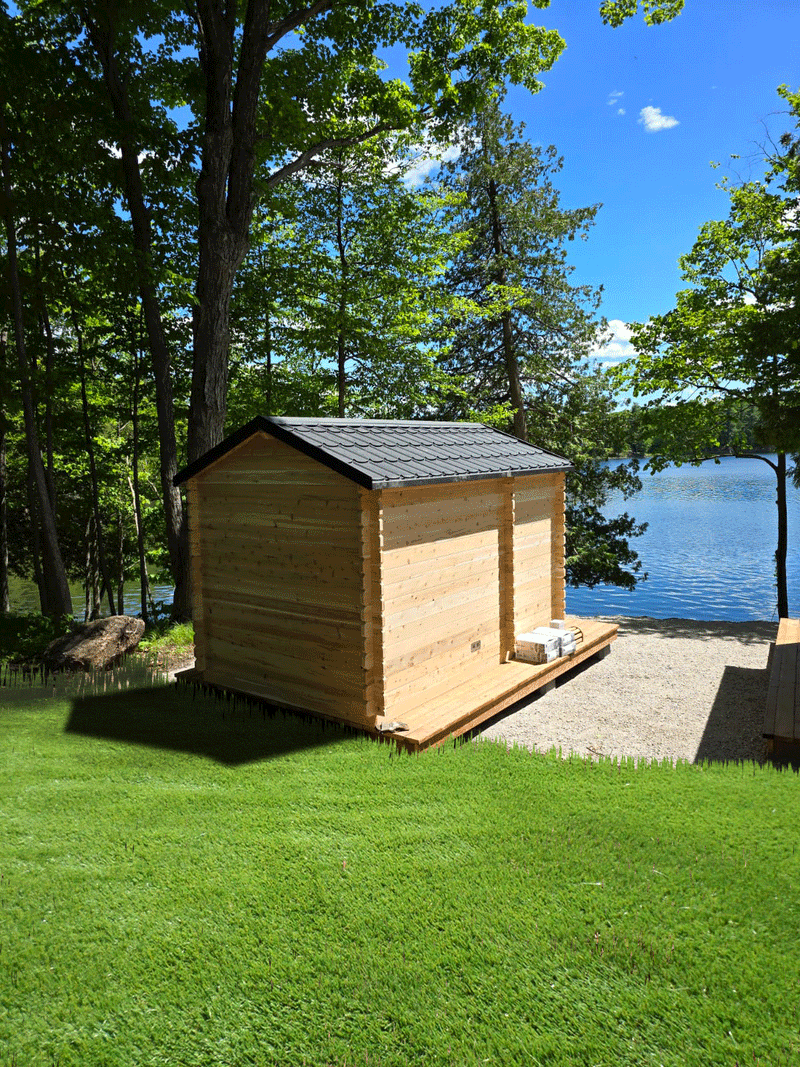 Dundalk LeisureCraft Canadian Timber Georgian Cabin Sauna with Changeroom