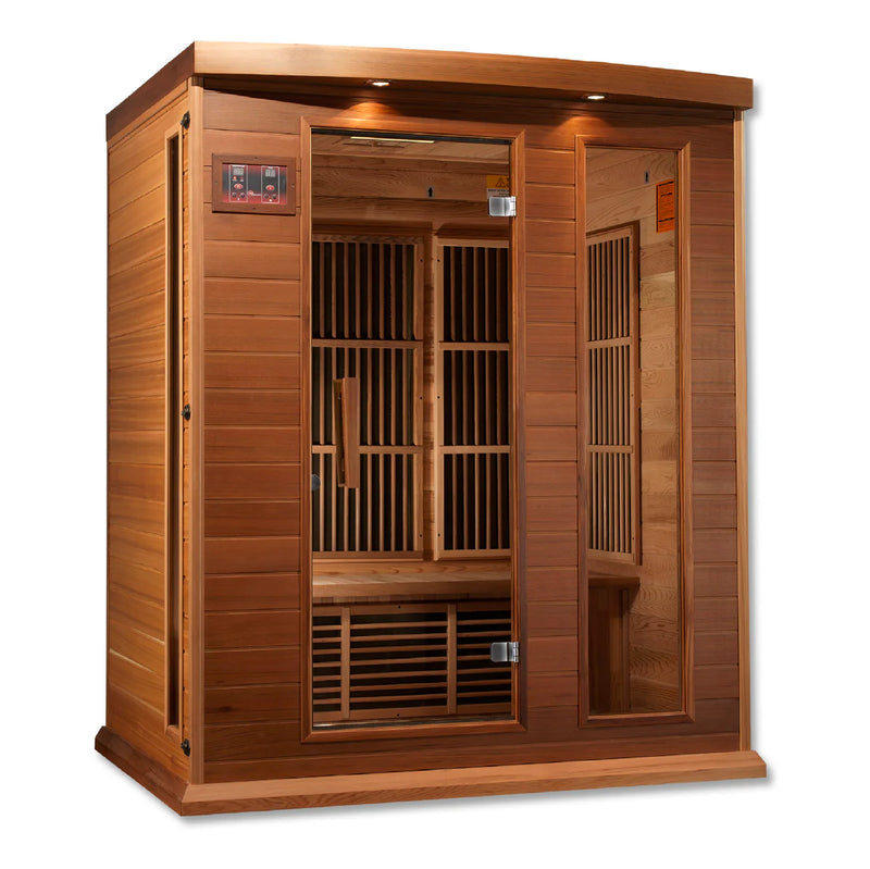 Maxxus Montilemar 3 Person Near Zero EMF - FAR Infrared Sauna - Canadian Red Cedar