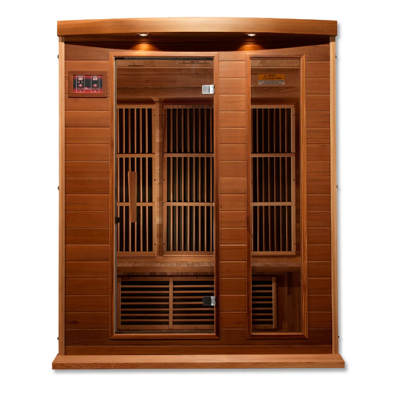 Maxxus Montilemar 3 Person Near Zero EMF - FAR Infrared Sauna - Canadian Red Cedar