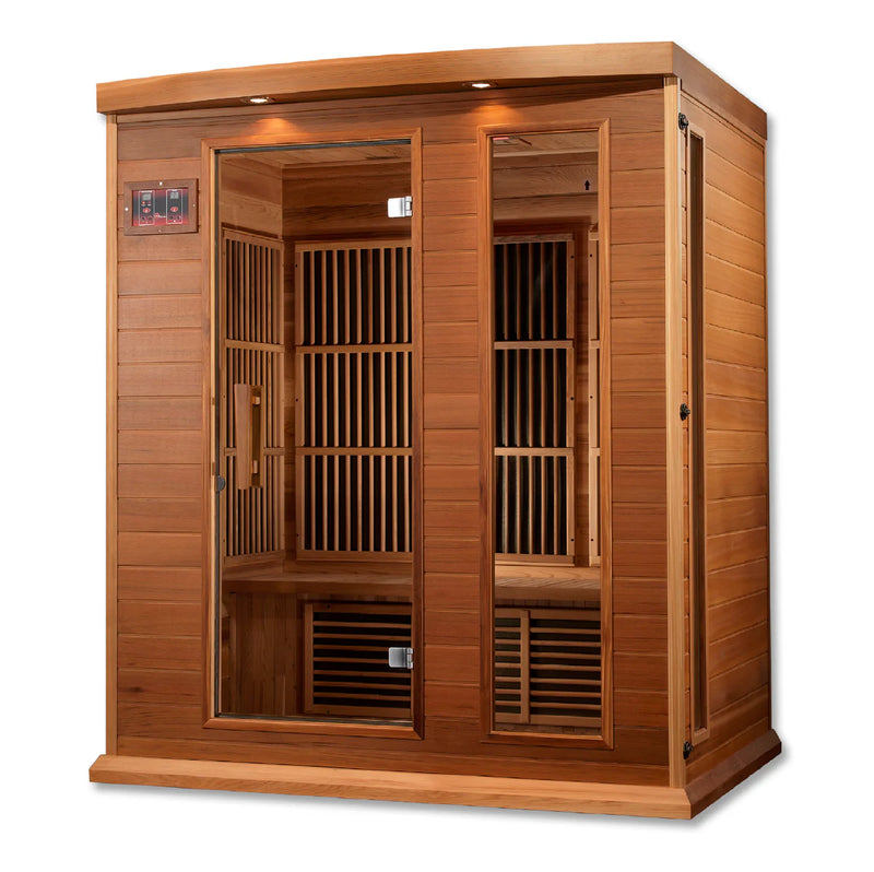 Maxxus Montilemar 3 Person Near Zero EMF - FAR Infrared Sauna - Canadian Red Cedar